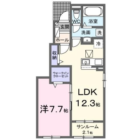 フォレスト　テラスⅠの間取り