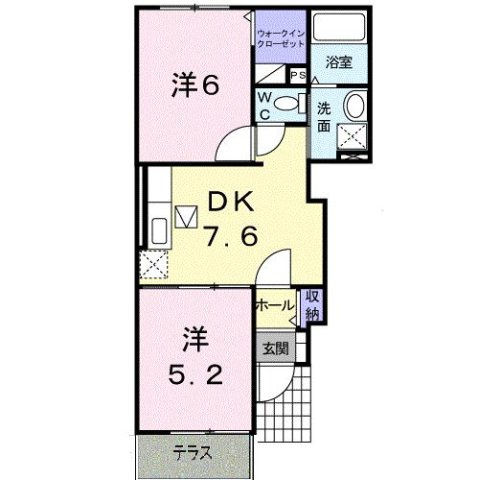 サザンクロス　Ⅱの間取り
