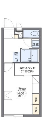 レオパレス夢見の間取り|代表的な間取のため実際の間取とは異なる場合があります