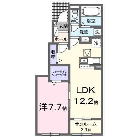 シャルフ飛江田　Ⅲの間取り