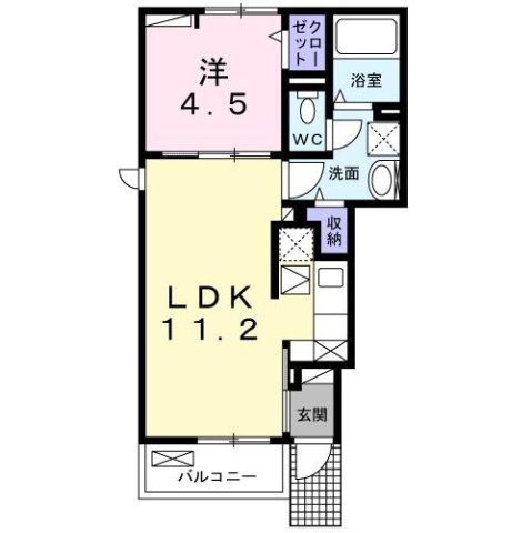 リナセント　Ⅰの間取り