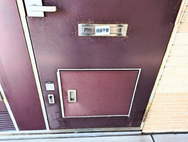 レオパレス夢見の玄関|宅配BOX