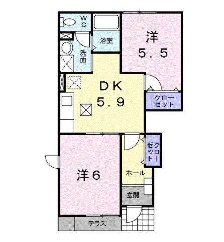 シャルマン天神　Ⅱの間取り