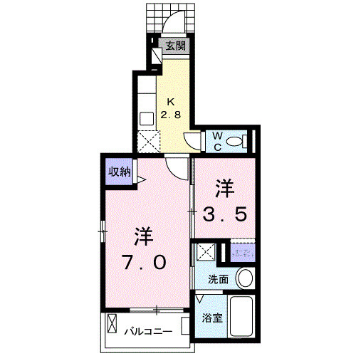 ハーヴェストひむか　Ａの間取り
