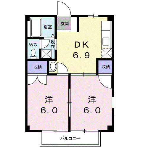 アヴェニ－ルハイツの間取り