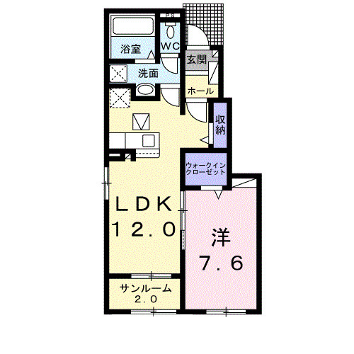 Ｍ．Ｄ．パレス　Ⅶの間取り
