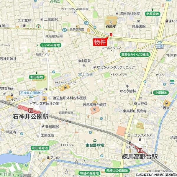 ＩＳＭ石神井公園の地図