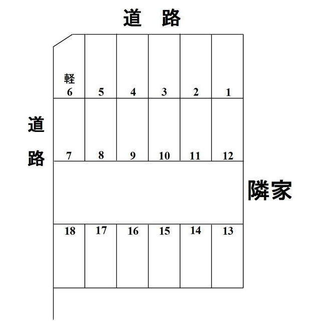 岐阜市織田塚町２丁目の駐車場の間取り