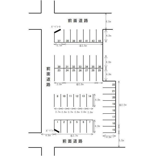 岐阜市大福町９丁目の駐車場の間取り