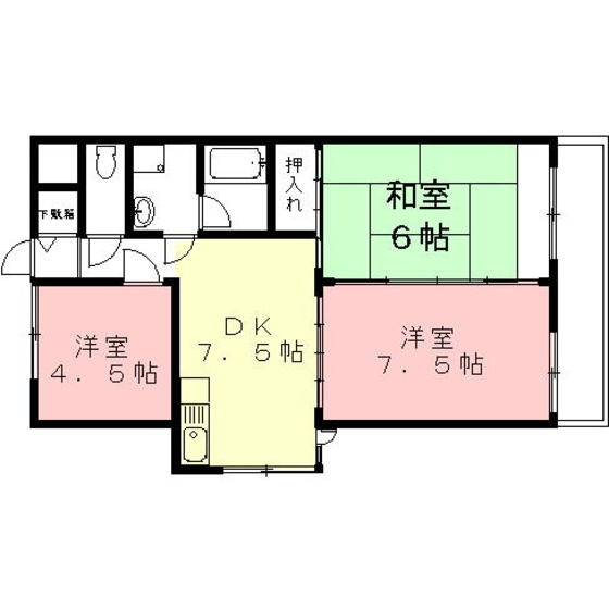 岐阜市忠節町３丁目のアパートの間取り