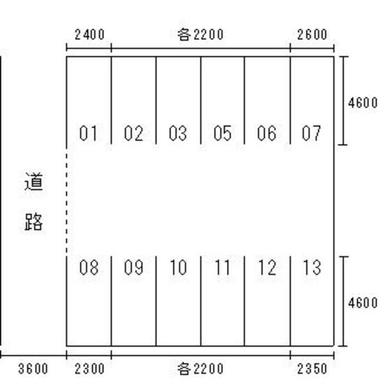 岐阜市長良大路１丁目の駐車場の外観