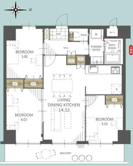 【間取り】 | ライオンズマンション西陣南