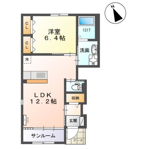 フォレットＡの間取り