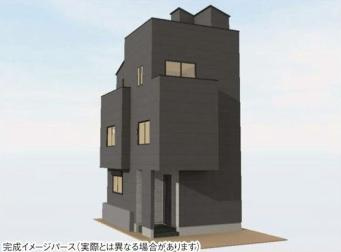 川崎市幸区北加瀬１丁目の新築一戸建の完成予想図|外観のイメージパースです。
お洒落な外観で完成が楽しみです。