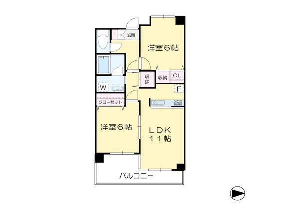 ケニーフラッツ玉川の間取り