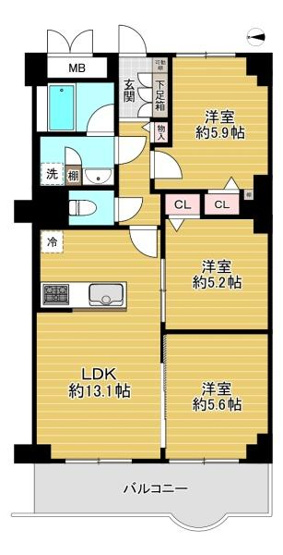 【間取り】 | ハイツ新森小路