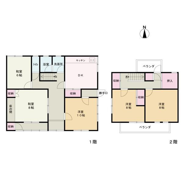 有田川町水尻　中古戸建の間取り