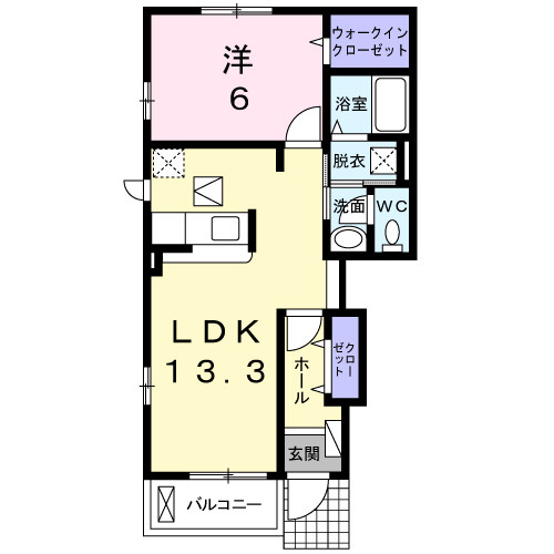 コンシェルジュ颯Ⅱの間取り