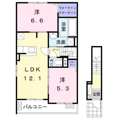 フェトル　ライフ　Ⅱの間取り