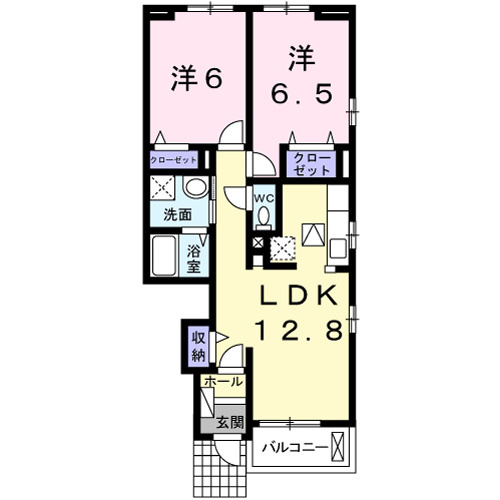 カーサ　ブリオ　大内問田　Ⅰの間取り