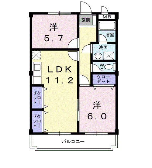 【間取り】 | 大県マンション　Ⅱ
