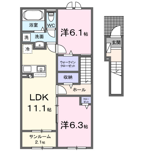 レジデンス翠明の間取り