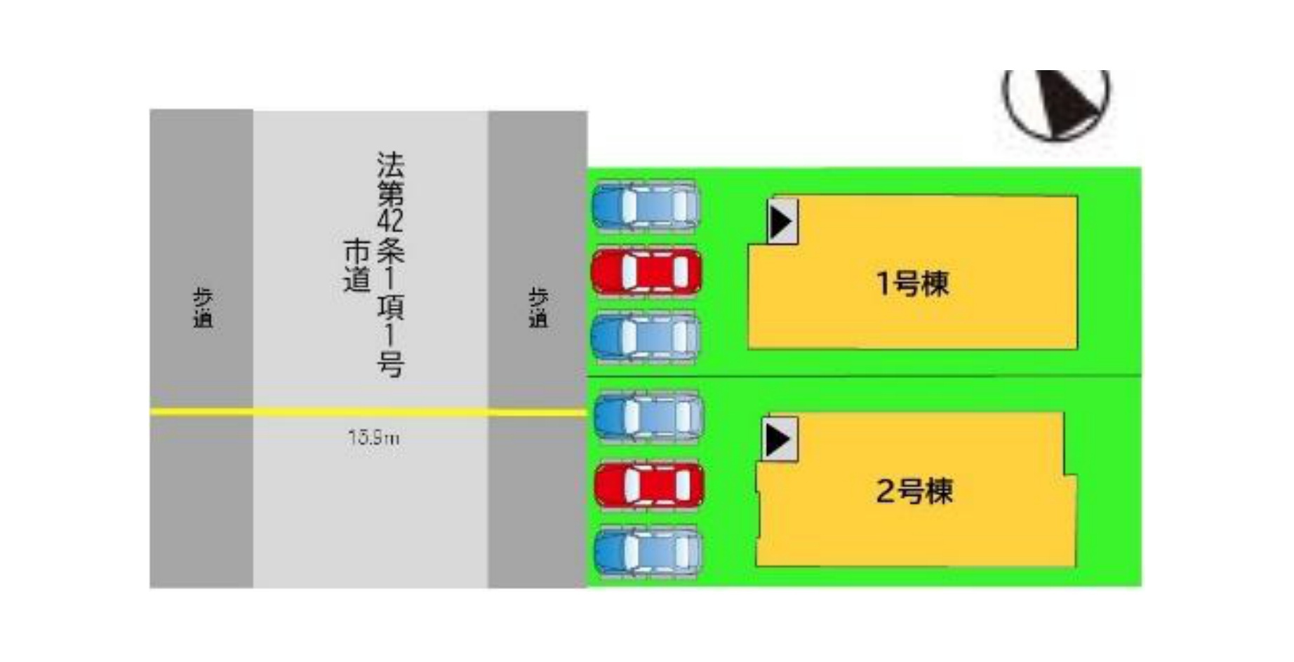 古賀市花鶴丘2丁目第2-2棟（1号棟）の間取り