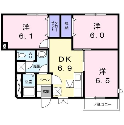 【間取り】 | アーバンハイツ岩崎Ｃ