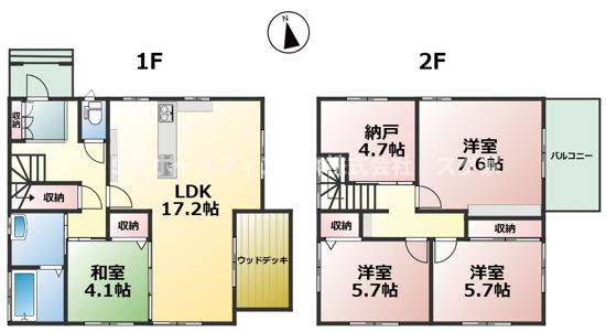 高浜町立石中古戸建住宅の間取り