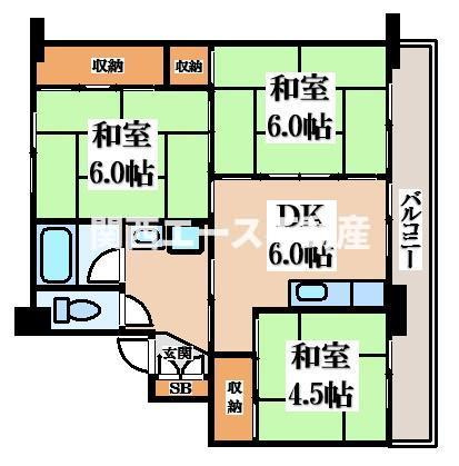 【間取り】 | ビレッジハウス石生