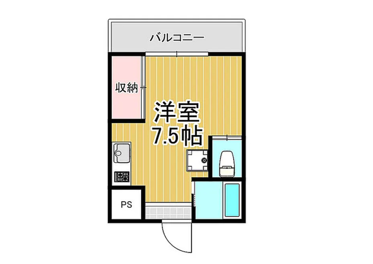 サニーハイツ　兵庫県尼崎市1棟投資マンションの間取り