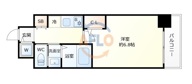 フレアコート梅田の間取り|フレアコート梅田　開放感ある間取り
