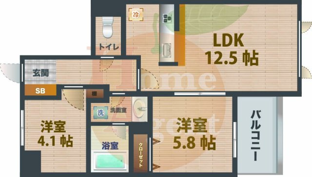 【間取り】 | アプリーレ南荻窪 | 2LDKのお部屋です。