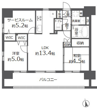 アイディスクエア川越新富町　中古マンション　5階の間取り