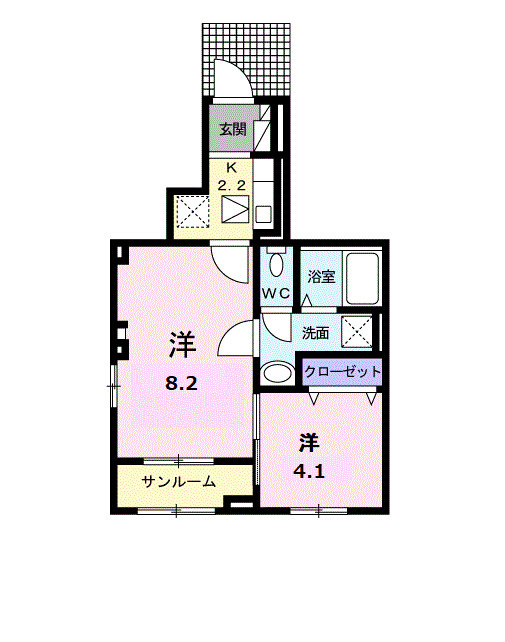Ｉ・ＶＩＬＬＡＧＥ大手町　Ａの間取り