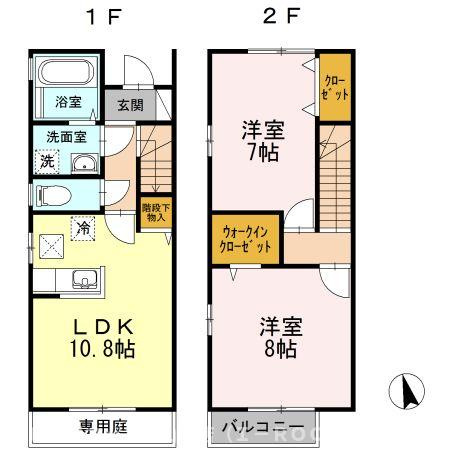 【間取り】 | ピアチェーレ　久万ノ台　D棟