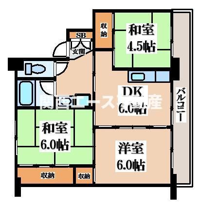 【間取り】 | ビレッジハウスこかべ台