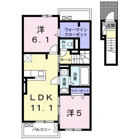ヴェルミリオンⅠの間取り