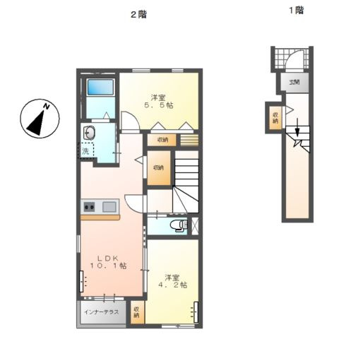 【間取り】 | 仮）羽生市南4丁目スターテラスⅡ（南棟）