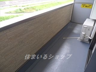 ユニベールＢのバルコニー|根谷川を望む眺望良好です