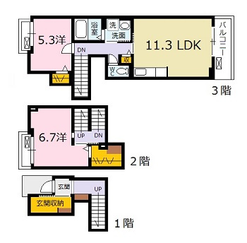 ユニベールＢの間取り