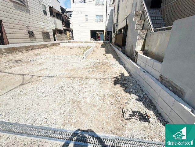 大阪市住吉区墨江　第1期　新築一戸建ての外観|周辺は落ち着いた街並みの住宅地！子育てがしやすい住環境です！まだ未完成ですが、現地でしかわからない事もございます。是非一度ご覧ください。