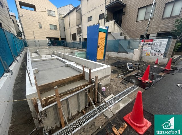 大阪市住吉区墨江　第1期　新築一戸建ての外観|周辺は落ち着いた街並みの住宅地！子育てがしやすい住環境です！まだ未完成ですが、現地でしかわからない事もございます。是非一度ご覧ください。