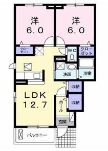 フリーデ　Ａの間取り