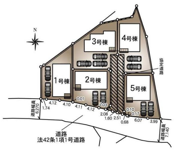 即入居可物件　伊川谷町有瀬第7　5号棟の区画図