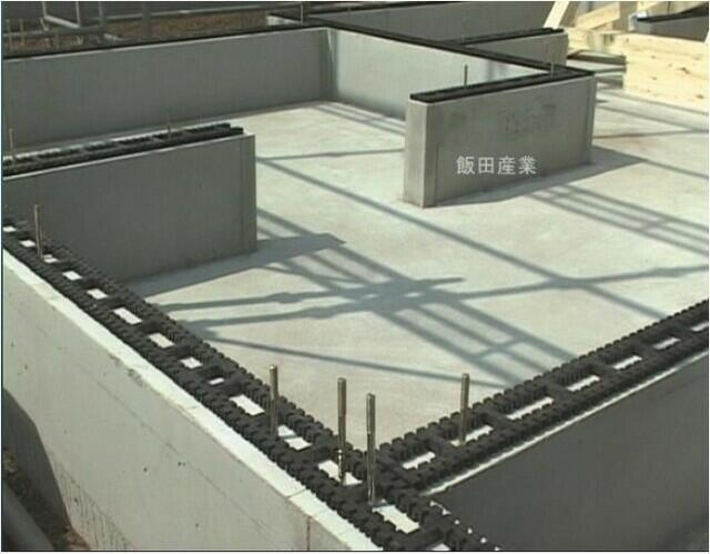 富士宮市淀川町の新築一戸建|床下の基礎部分に基礎パッキン…