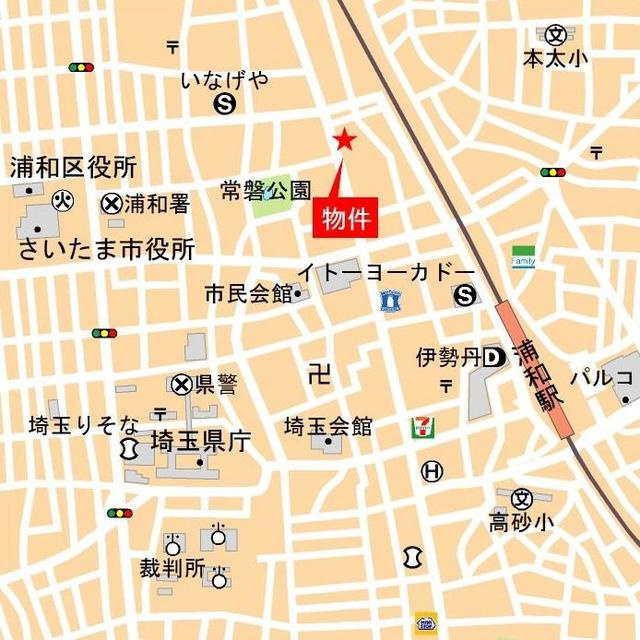 グランパークときわの地図