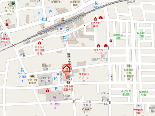プレジール日進の地図