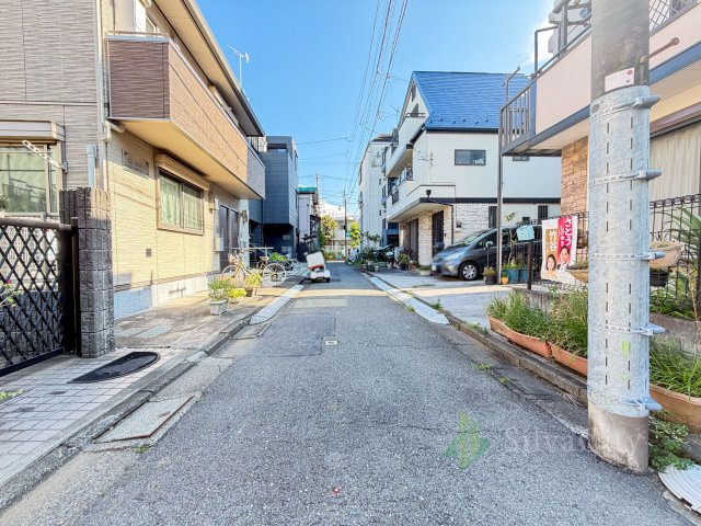 大田区多摩川2丁目の前面道路含む現地写真