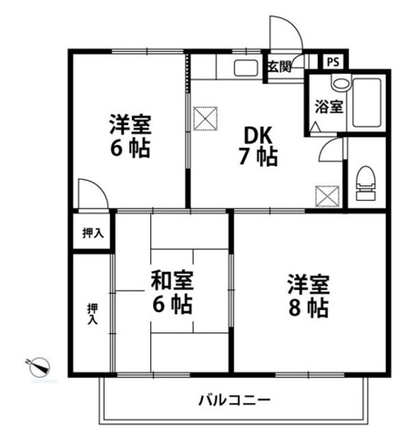 カターラヴィレッヂⅠの間取り